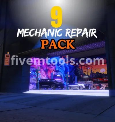 FiveM Mechanic MLO Pack | Custom Auto Repair Shops | Multiple Garage Interiors | FiveM Ready & Optimized